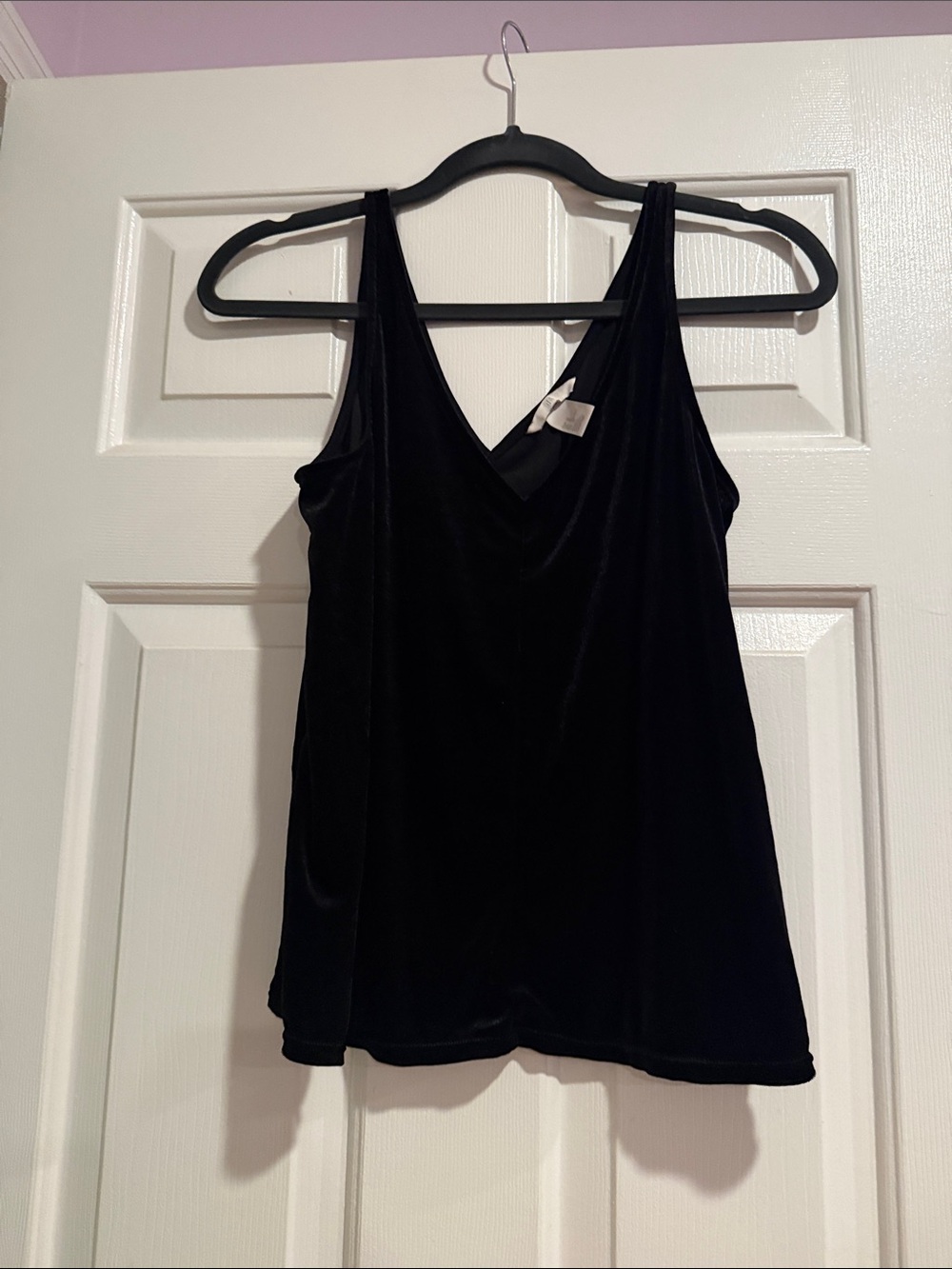 H&M Black Velvet V-Neck Camisole